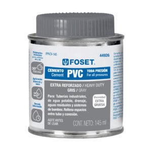 44926 - Cemento p/PVC, gris, máxima viscosidad, lata 145ml, FOSET