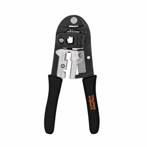18342 - Pinza 8" ponchadora para cables RJ-45, 8 contactos, Truper