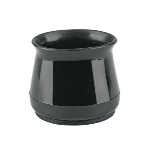 49847 - Caja con 24 protectores para patas de silla, negro