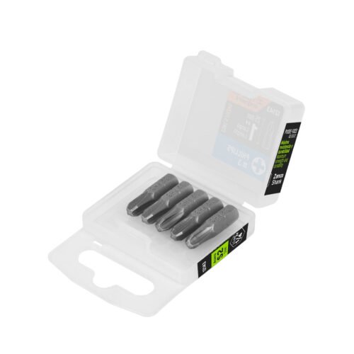 12143 - Estuche con 5 puntas de cruz PH3 largo 1", Truper Expert