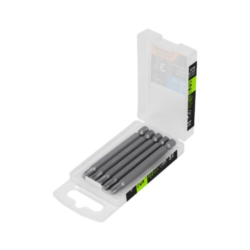 12155 - Estuche con 5 puntas de cruz PH3 largo 3", Truper Expert