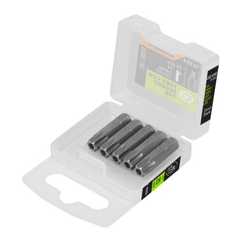 12354 - Estuche con 5 puntas torx T40 con seguro largo 1", Expert