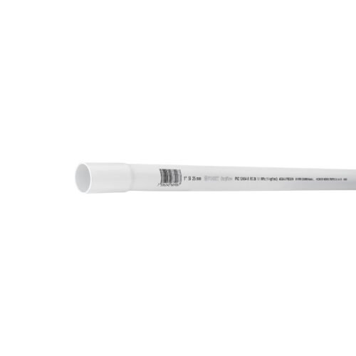 40083 - Tubo de 1" PVC hidráulico RD 26, 3m, 0.6kg, FOSET