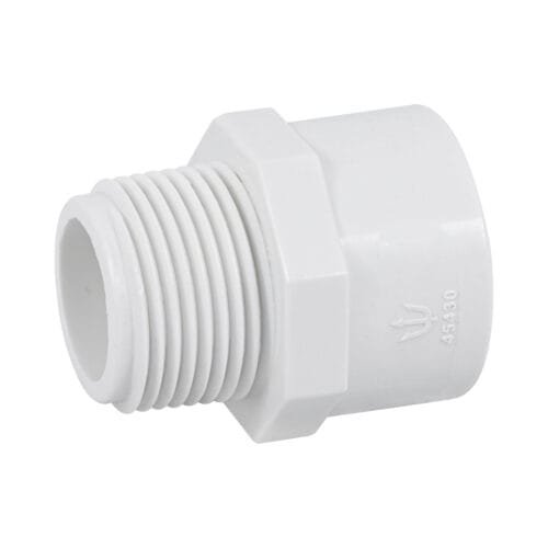 45430 - Adaptador macho de PVC de 3/4", Foset