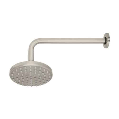 45576 - Regadera satín 6" plato redondo, con brazo, Foset Element