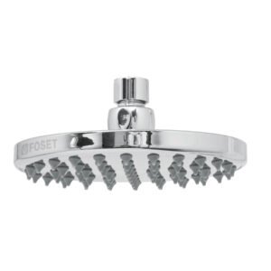 49582 - Regadera cromo 6" plato redondo, sin brazo, Foset Element