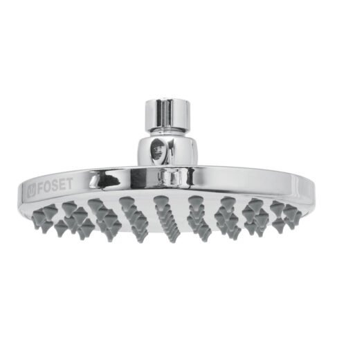 49582 - Regadera cromo 6" plato redondo, sin brazo, Foset Element