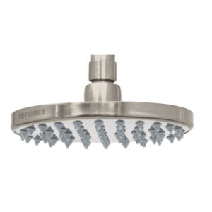 R-206SN.jpg 45582 - Regadera satín 6" plato redondo, sin brazo, Foset Element