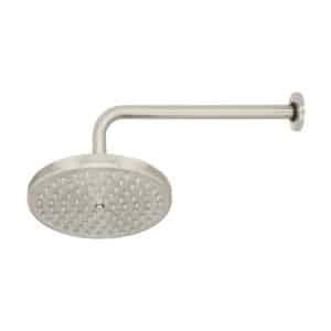 45577 - Regadera satín 8" plato redondo, con brazo, Foset Element