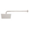 45772 - Regadera plato cuadrado 8" con brazo, satín, FOSET RIVIERA