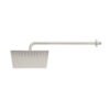 45774 - Regadera plato cuadrado 10" con brazo, satín, FOSET RIVIERA