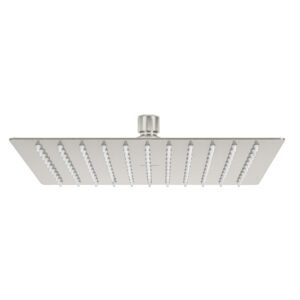 45782 - Regadera plato cuadrado 10" sin brazo, satín, FOSET RIVIERA