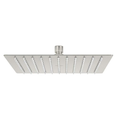 45782 - Regadera plato cuadrado 10" sin brazo, satín, FOSET RIVIERA