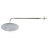 45077 - Regadera plato redondo 10" con brazo, cromo, FOSET RIVIERA