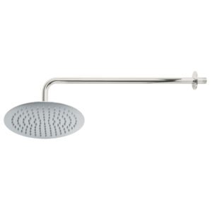 45077 - Regadera plato redondo 10" con brazo, cromo, FOSET RIVIERA
