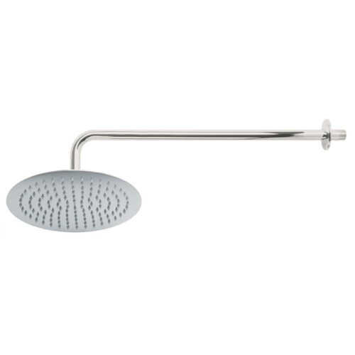 45077 - Regadera plato redondo 10" con brazo, cromo, FOSET RIVIERA