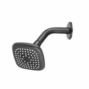48420 - Regadera cuadrada 3-3/4" brazo y chapetón, negro, Basic