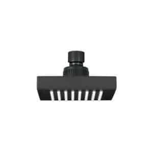 46745 - Regadera cuadrada ABS 4" acabado negro mate sin brazo, Foset
