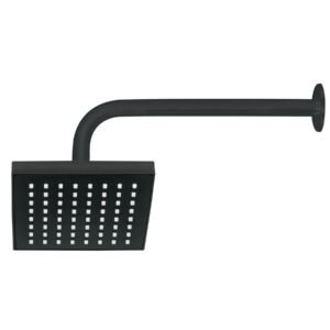 R-404M.jpg 46746 - Regadera cuadrada ABS 6" acabado negro mate con brazo, Foset