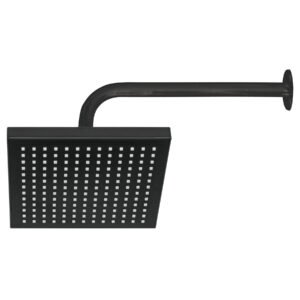 R-405M.jpg 46748 - Regadera cuadrada ABS 8" acabado negro mate con brazo, Foset