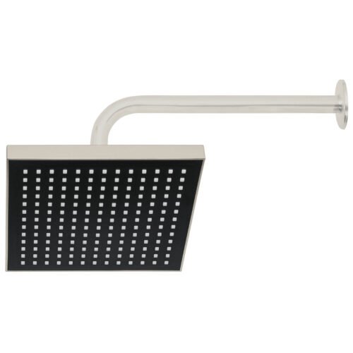 46742 - Regadera cuadrada ABS 8" acabado satín con brazo, Foset