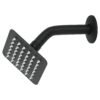 47746 - Regadera cuadrada 4", acero inox, con brazo, negro, Túbig