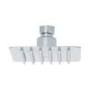 47735 - Regadera cuadrada 4", acero inox, sin brazo, cromo, Túbig