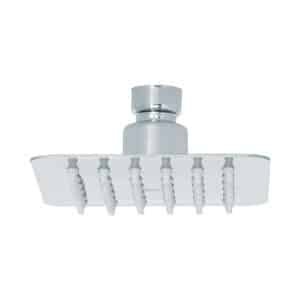 47735 - Regadera cuadrada 4", acero inox, sin brazo, cromo, Túbig