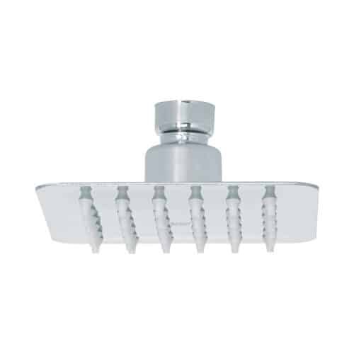 47735 - Regadera cuadrada 4", acero inox, sin brazo, cromo, Túbig