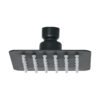47747 - Regadera cuadrada 4", acero inox, sin brazo, negro, Tubig