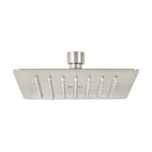47743 - Regadera cuadrada 6", acero inox, sin brazo, satín, Túbig