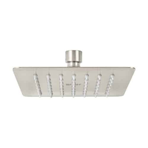 47743 - Regadera cuadrada 6", acero inox, sin brazo, satín, Túbig