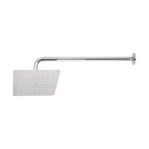 47738 - Regadera cuadrada 8", acero inox, con brazo, cromo, Túbig