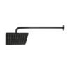 47750 - Regadera cuadrada 8", acero inox, con brazo, negro, Túbig