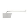 47744 - Regadera cuadrada 8", acero inox, con brazo, satín, Túbig
