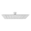 47739 - Regadera cuadrada 8", acero inox, sin brazo, cromo, Túbig