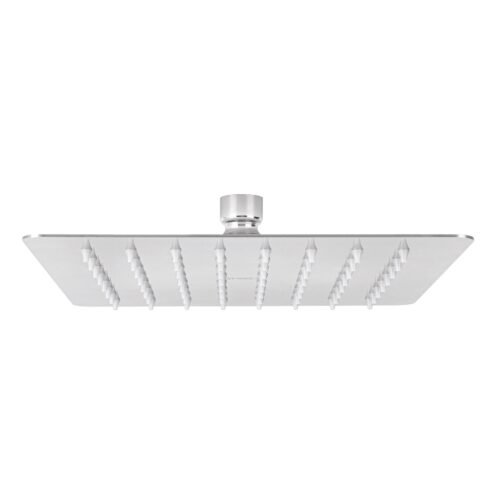 47739 - Regadera cuadrada 8", acero inox, sin brazo, cromo, Túbig