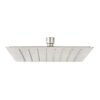 47745 - Regadera cuadrada 8", acero inox, sin brazo, satín, Túbig