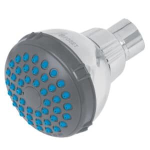 R-506S.jpg 49412 - Regadera redonda de ABS 2-1/2" gris-cromo sin brazo, Basic
