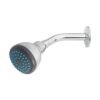 49246 - Regadera redonda 3" brazo y chapetón de acero, Foset Basic