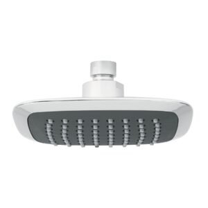 R-510S.jpg 49454 - Regadera cuadrada plato ancho 6" gris-cromo, sin brazo, Aero