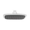 49453 - Regadera cuadrada plato ancho 8" gris-cromo, sin brazo, Aero