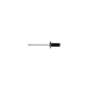 46568 - Bolsa c/50 remaches 3/16"x1/4" negros de aluminio, ala 3/8"