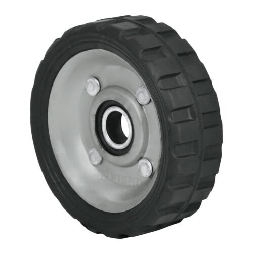 45476 - Rueda de hule sólido 4-1/2" para diablo, un balero, Pretul