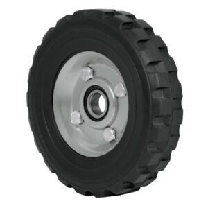 45481 - Rueda de hule sólido 6" para diablo, un balero, Pretul