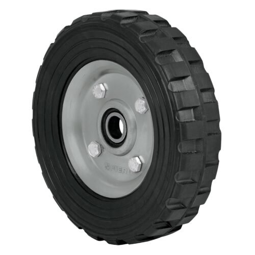 45482 - Rueda de hule sólido 7" para diablo, un balero, Pretul