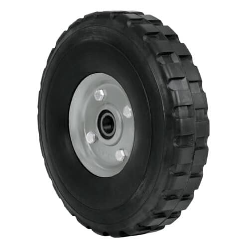 45487 - Rueda de hule sólido 9" para diablo, doble balero, Pretul