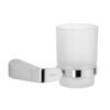 45205 - Portavaso cepillero cromo con vaso de vidrio, Foset Riviera