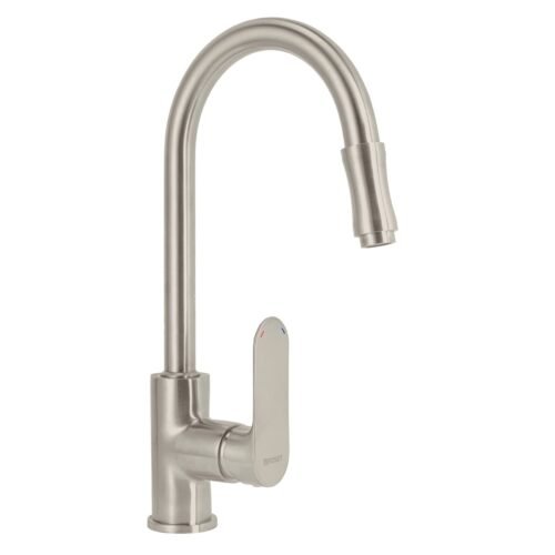 45183 - Monomando retráctil para fregadero, satín, FOSET RIVIERA