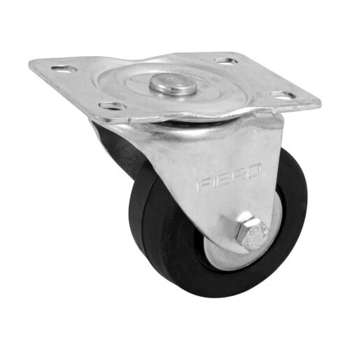 48611 - Rodaja hule 3", placa giratoria c/balero, carga 60kg, FIERO